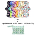 thumbnail image 2 of Almohadillas menstruales reutilizables Asenappy, carbón de bambú, paquete de 5, 2 of 7