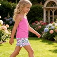 thumbnail image 6 of Busydd Girls 2 Piece Sets 4-15 Years Casual Summer Breathable Matching Outfits Solid Color Tank Tops and Floral Print Shorts 4-5 Years, 6 of 7