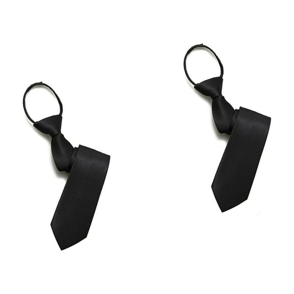 2 PCS Portable Necktie Man 50.00X6.00X0.20CM Black