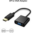 thumbnail image 2 of BR Adaptador DP a VGA, 1080p, negro, convertidor DisplayPort a VGA chapado en oro, macho a hembra, 2 of 5