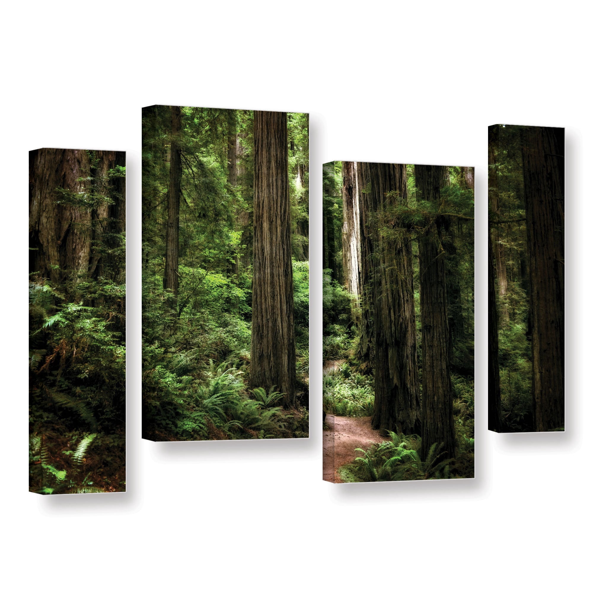 ArtWall Kevin Calkins "Enchanted Path" 4-Piece Gallery-Wrapped Canvas Staggered Set