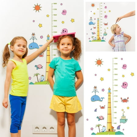 

QISIWOLE Cartoon Underwater World Height Growth Chart Wall Sticker Children s Room Kindergarten Home Wall Decoration Wall Stickers Deals