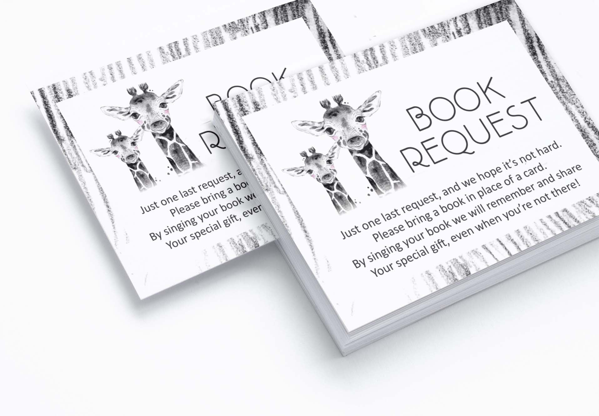 Inkdotpot Set Of 30Giraffe Baby Shower Invitations-Diaper Raffle Tickets And Baby Shower Book Request Cards Jungle Animals Invites Its A Boy Its A Girl