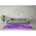 thumbnail image 3 of Ahgly Company Machine Washable Indoor Rectangle Patchwork Purple Transitional Area Rugs, 4' x 6', 3 of 4