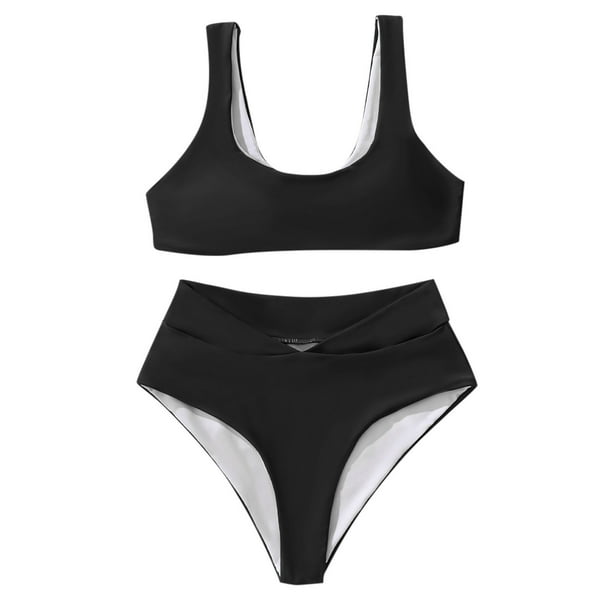 Traje de Baño Para Mujer de 2 Piezas de Color Sólido Bikini Bottoms Trajes de Baño Para Mujer Odeerbi ODB117061