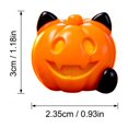 thumbnail image 3 of Halloween Pumpkin Decor, Funny Jack-o'-Lantern Tabletop Figurine with Black Horns, Small Orange Ornament for Shelf,Party and Indoor Home Decorations, 3 of 7