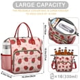 thumbnail image 5 of Fruity Strawberry Leakproof Lunch Box - XXL Insulated Cooler Bag for Office, Travel, School, Keeps Food Cold 12+ Hours (Kawaii Fresh Berry Design), 5 of 5