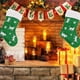 thumbnail image 4 of Medias Navideñas para Mascotas con Estampado de Pata Bordado En Rojo y Verde, Copos de Nieve, para Perros y Gatos | Decoración Festiva Duradera de Tela | Soporte para Golosinas para Colgar En La Chim, 4 of 6