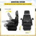 thumbnail image 2 of Vevor Forklift Tractor Seat with Suspension Adjustable Backrest Armrest Safety Belt, Black, 2 of 10