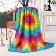 thumbnail image 2 of Colorful Tie Dye Mandala Pattern Blanket,Comfortable Soft Flannel Throw Blanket,All Season,Warm Lightweight Blankets for Sofa Bed Couch Living Room Chair,60"x80", 2 of 4
