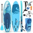 thumbnail image 1 of SereneLife Inflatable Stand Up Paddle Board (6 Inches Thick) with Premium SUP Accessories & Carry Bag | Wide Stance, Bottom Fin for Paddling, Surf Control, Non-Slip Deck | Youth & Adult Standing Boat, 1 of 4
