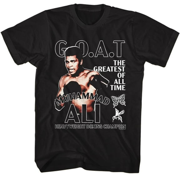 Muhammad Ali Goat Champ Black T-Shirt