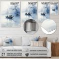 thumbnail image 4 of Designart "Blue Boat Asian beauty" Asian Metal Wall Art, 4 of 5