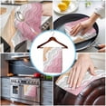 thumbnail image 3 of Pink Coastal Beach Kitchen Towels Set of 3, Water Absorbent Dish Towel, Country Romantic Simple Sea Waves Decorative Hand Towels - Quick Drying Cloth for Cooking Baking, 18x28 Inch, 3 of 8