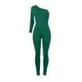 thumbnail image 4 of aidice Ribbed Bodysuits for Women Yoga off Shoulder Long Sleeve Skinny Athletic Workout Jumpsuits, 4 of 5