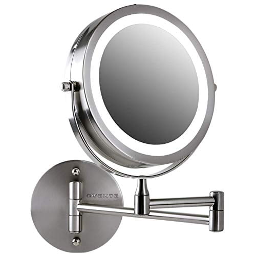 Ovente Wall Mount Led Lighted Makeup, Best Magnified Lighted Mirror