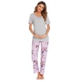 thumbnail image 4 of EKOUAER Women's Maternity Nursing Pajamas Set Breastfeeding Sleepwear Short Sleeve Top & Pants Pjs for Pregnant, 4 of 6