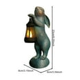 thumbnail image 5 of Joernso Garden Rabbit Figurine with Solar Lantern Indoor Outdoor Resin Bunny Statue Sculpture Patio Yard Lawn Animal Easter Decoration Ornament, 5 of 7