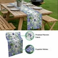 thumbnail image 5 of Purple Hydrangea Table Runner - 120 Inch Long, Kitchen Dining Table Runner Dresser Scarves, Spring Eucalyptus Butterfly Pastoral Farmhouse Decor for Coffee Tables Wedding Party Banquet, 5 of 8
