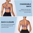 thumbnail image 3 of Eleady Women High Impact Sport Bra Full Support Wireless Bras Workout Racerback Yoga Athletic Bra Adjustable Straps(Purple Small), 3 of 6