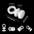 thumbnail image 3 of 100 pcs White Curtain Rail Sliders - Smooth Curtain Rail Hooks, 3 of 5