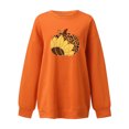 thumbnail image 2 of Nouveaux Hauts pour Femmes 2023 Mode Imprimé Col Rond Chandail Manches Longues Blouse Confortable Chandail en Molleton Coupe Décontractée Chandail en Molleton Oversize pour Femmes, 2 of 4