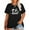 6-Black, variant on XCHQRTI Be Kind Womens T-Shirt Plus Size Graphic Tees Casual Loose Fit Tee Top