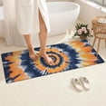 thumbnail image 4 of Orange Blue Tie Dye Mandala Pattern Bathroom Rugs Mat,Non Slip Microfiber Bathroom Rug,Rubber Backing,Soft Bathroom Mats for Bathroom Floor,Tub and Shower,60x24in(150x60cm), 4 of 5
