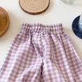 thumbnail image 5 of SHTXOZHI Toddler Girls Cute Pants Lace Ruffle Trim Elastic Waisted Pants Lightweight Breathable Print Loose Casual Bottoms, 5 of 6