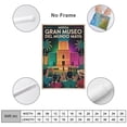 thumbnail image 2 of Vintage Retro Travel Poster Wall Art Gran Museo Del Mundo Maya Merida Mexico Colorful Night Event Print Canvas Poster, 2 of 8