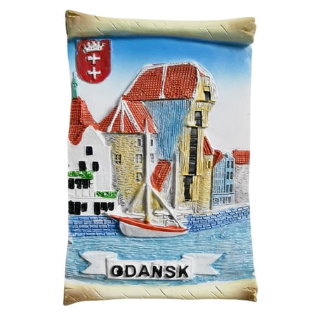 Gdansk Poland 3D Fridge Magnet Souvenir Gift,Resin Handmade Refrigerator Magnet Home Decoration Collection