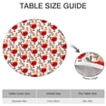 thumbnail image 6 of White Chicken Red Chicken Pattern Round Fitted Tablecloth with Elastic Edge,Dining Table Cover Waterproof,Outdoor Round Tablecloth for Camping,Dining,Indoor and Outdoor, 6 of 7