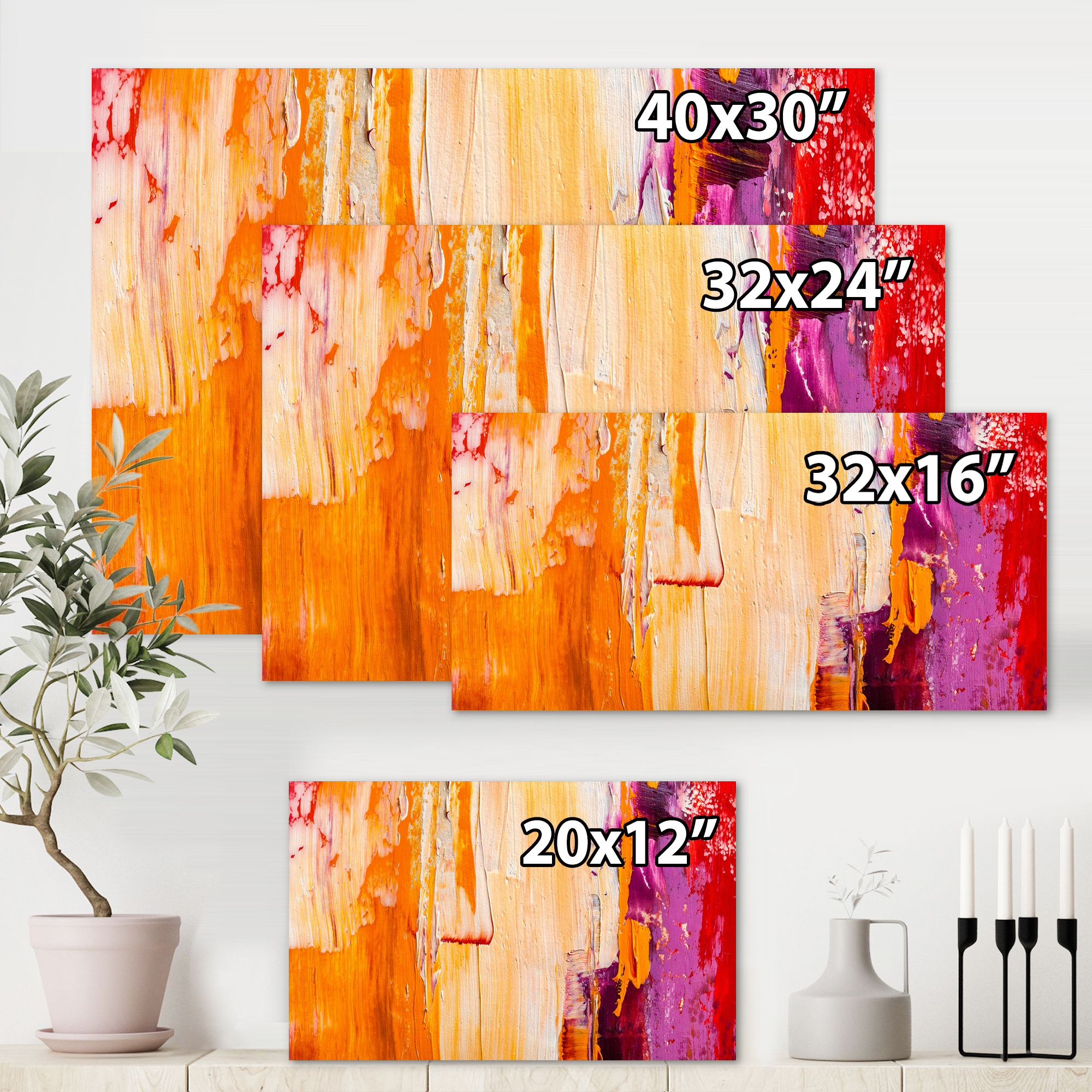 Designart ' Grunge Brown Abstract ' Modern Canvas Wall Art Print