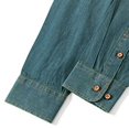 thumbnail image 4 of Men's Shirts Button Down Male Autumn Winter Long Sleeve Solid Color Lapel Grey Going Out Fall Tops size XXXXL, 4 of 6