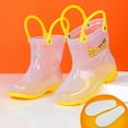 thumbnail image 2 of Gubotare Rain Boots Toddler Kids Rain Boots Waterproof Printed Rubber boots with Handles (Yellow,Toddler 9), 2 of 4