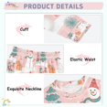thumbnail image 3 of FORMRS Long Sleeve Top and Pants Pajama Set for Niños 2-Piece Sleepwear, Sizes 18M-8Y, Pink Christmas Snowman, 3 of 6