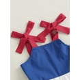 thumbnail image 6 of 4th of July Toddler Little Girl Outfit Fourth of July Red White and Blue Dress American Flag Tiered Dresses, 6 of 9