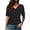 Black, variant on Ticikt Women's Half Sleeve Shirts V Neck Tops Elbow Length Loose Fit Straight Hem T Shirts Casual Summer Tees,Color:Red,Size:M