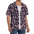 thumbnail image 2 of Sikiie Flower Men's Wrinkle Free Untucked Cuban Shirt Business Casual Button Down Shirts Short Sleeve Shirt, 2 of 5