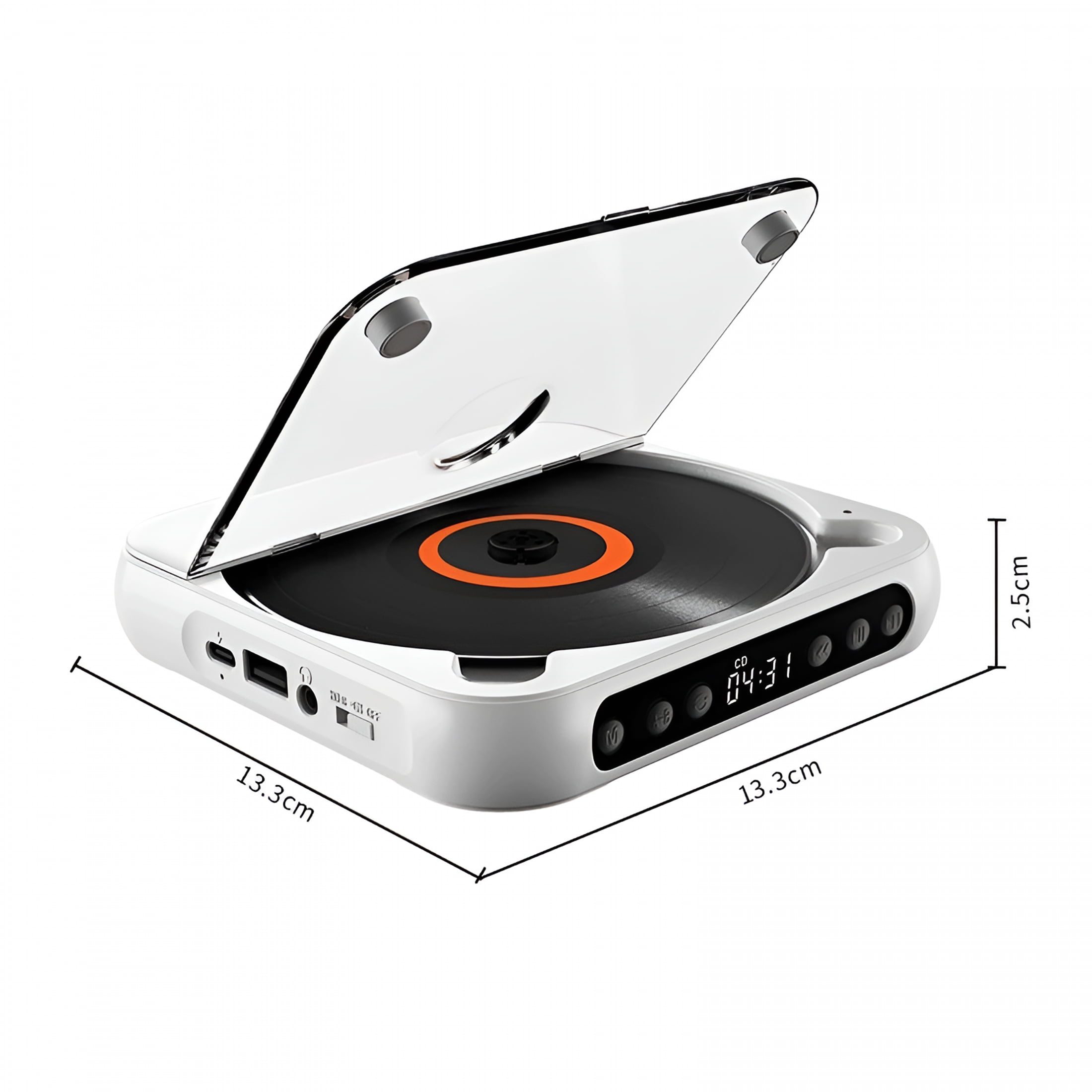 GJX 2026 New Retro Wireless Cd Player with Bluetooth Speaker | Portable Rechargeable Boombox for Car,Travel and Home | Anti-Shock,Play Cds/Usb/Sd/Fm Radio,Long Battery Life