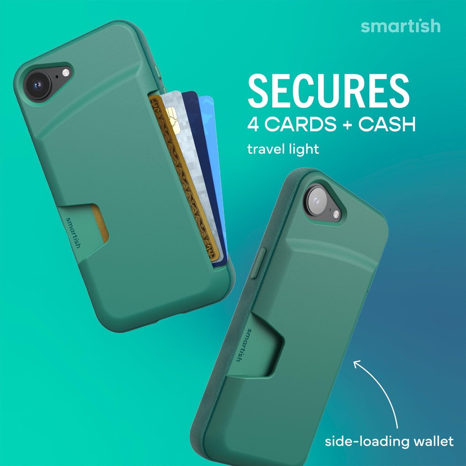 Smartish iPhone 17e/16e Wallet Case - Wallet Slayer Vol 1 - Slim Card Holder - Jade