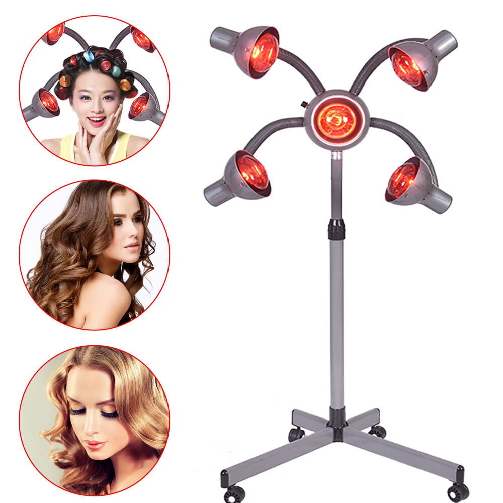 Wuzstar 5 Heads Infrared Heating Lamp Heat Therapy Hair Color Processor