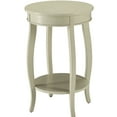 thumbnail image 2 of Round side table in antique white with bottom shelf provides convenient storage in primary living areas, 2 of 2