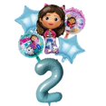 thumbnail image 3 of Globos con números de color rosa y morado para casa de muñecas Gabby, 6 unidades, 1, 2, 3, 4 y 5, decoración para fiesta de cumpleaños de niña, suministros para baby shower, juguetes para niños, 3 of 5