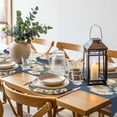 thumbnail image 6 of Daisy Round 15 Inch Placemats Set of 2, Spring Floral Summer Botanical Elegant Navy Blue HeatResistant Non Slip Place Mats for Dining Table, Wipeable Braided Kitchen Table Mats for Housewarming, 6 of 9