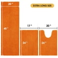 thumbnail image 2 of HAKUNA Upgrade Extra Large Haze Blue Bathroom Rug Set 3 Pieces Ultra Soft, Thick Absorbent Bath Mats, Non Slip Chenille Toilet Mat for Bathroom, Bedroom, Kitchen, Orange, 2 of 7