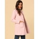 thumbnail image 4 of Gabardina de invierno con un solo pecho y cuello vuelto para mujer Rosa XL, 4 of 6