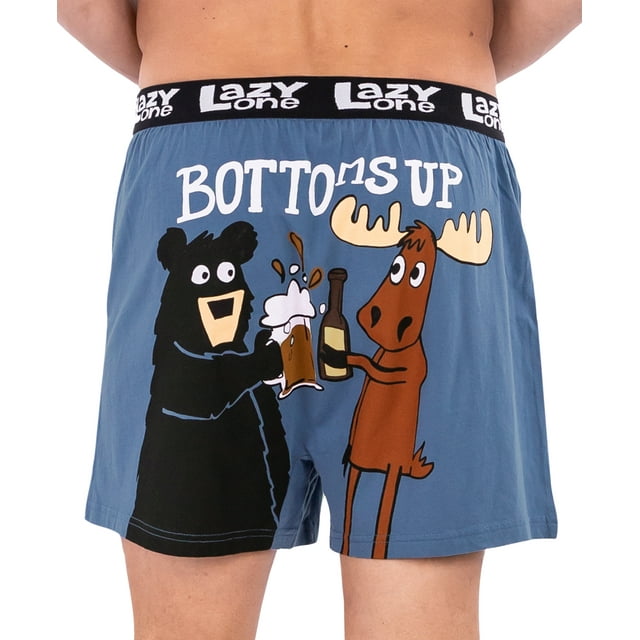LazyOne Funny Animal Boxers, Hole in One, Humorous Underwear, Gag Gifts