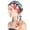 Black/Red Tropical Fronds, variant on Women's Pretied Printed Fitted Headscarf Chemo Bandana