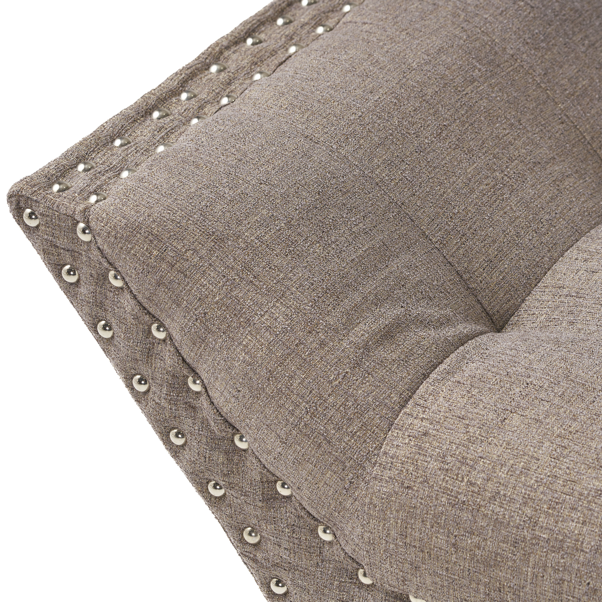 Noble House Petra Fabric Ottoman, Beige
